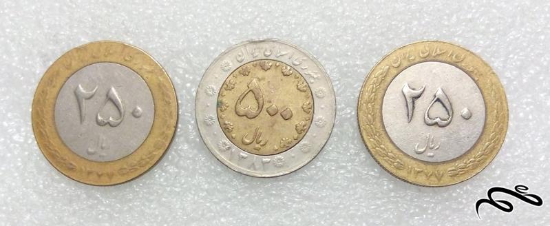 ۳ سکه زیبای ۸۳-۱۳۷۷ بایمتال دوتیکه با کیفیت (۳)۳۷۴