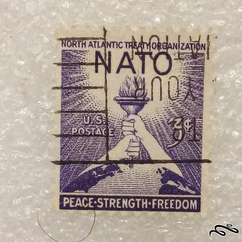 تمبر باارزش قدیمی 3 سنت امریکا ناتو . باطله (96)2