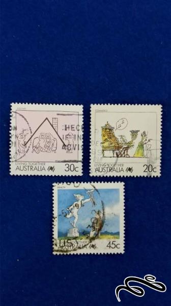 3 تمبر استرالیا (کد 52)
