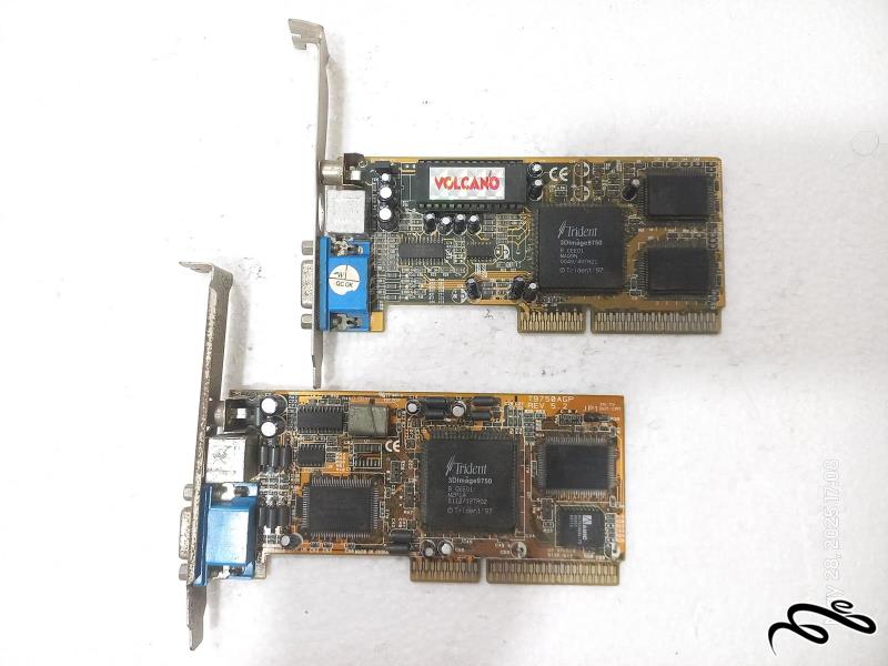 دو عدد کارت گرافیک Trident 9750 تست نشده