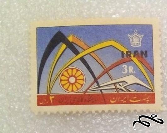 تمبر زیبای 1344 پهلوی . افتتاح نمایشگاه ایران (96)9