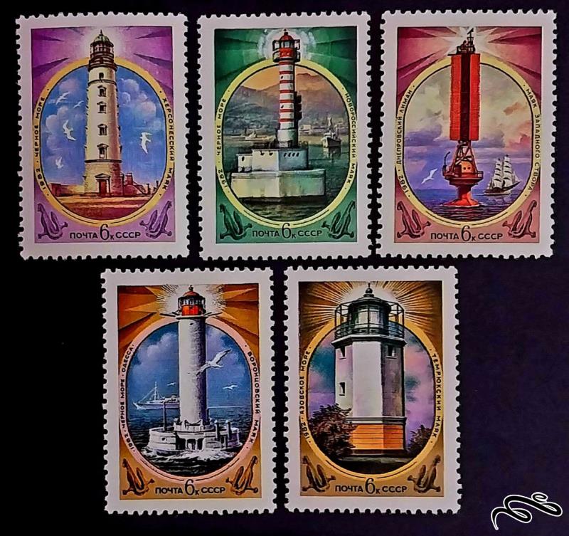 فانوس های دریایی lighthouses / شوروی 1982