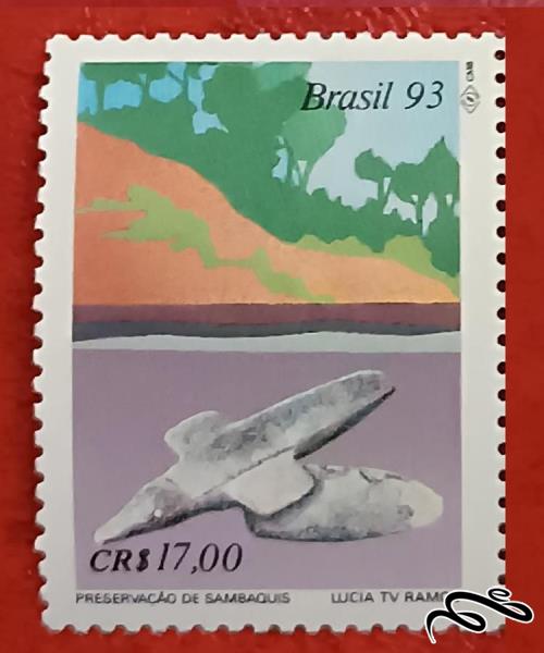 تمبر زیبای باارزش ۱۹۹۳ برزیل . سامبا کوئیس (۹۳)۸