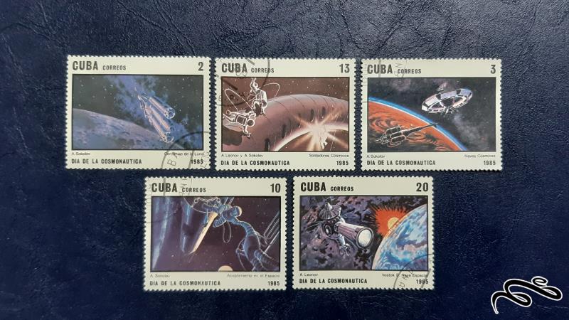 سری تمبرهای فضایی  - کوبا 1985