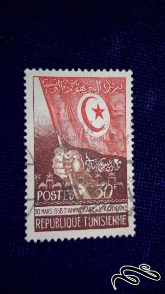 تمبر خارجی کلاسیک و قدیمی عربی تونس