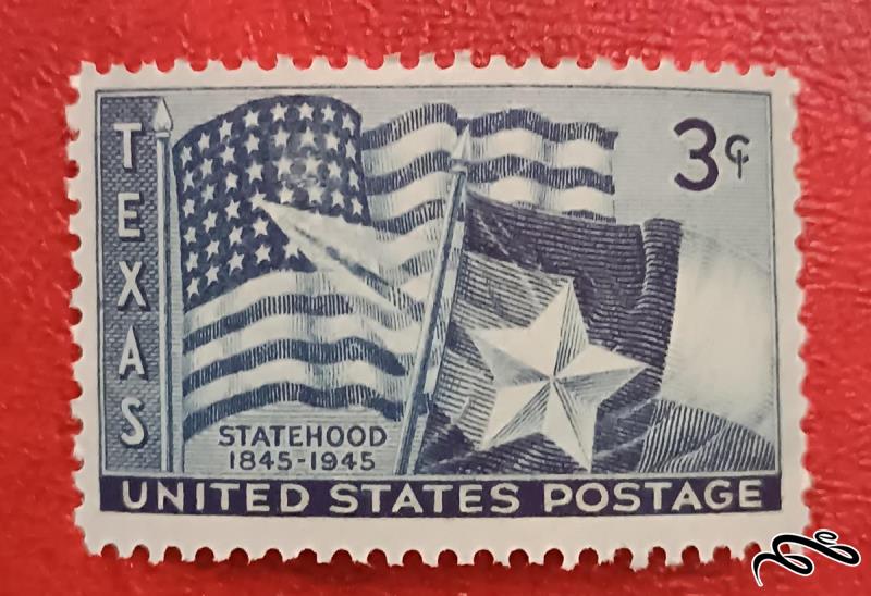 تمبر زیبای باارزش قدیمی ۳ سنت ۱۹۴۵ امریکا . تگزاس (۹۳)۹