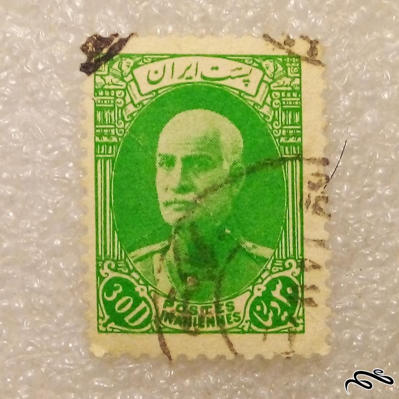 تمبر 1316 پهلوی 30 دینار سربرهنه رضاشاه زیرنویس باطله (96)7