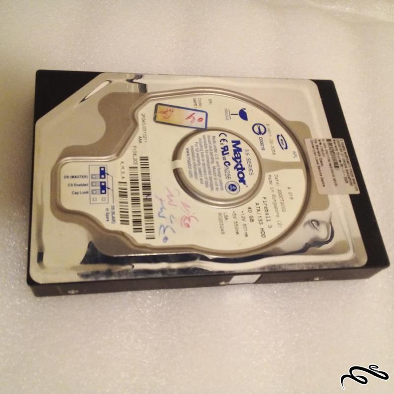 هارد HDD دیسک اینترنال کمیاب 40 گیگا بایت مکستور سالم (ک 3) ش 06