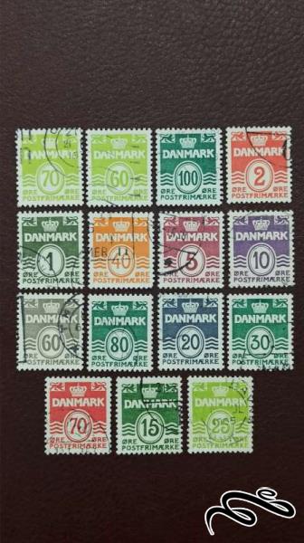 15 تمبر دانمارک (کد 38)