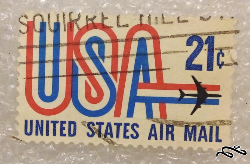 تمبر باارزش قدیمی 21 سنتی امریکا . پست هوایی (97)8