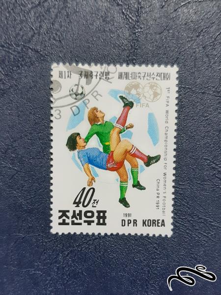 تمبر مسابقات فوتبال زنان  کره 1991