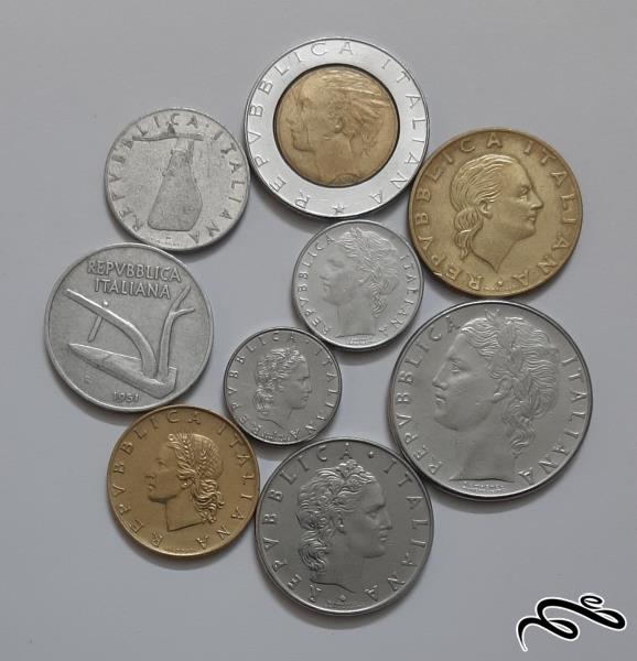 ست کامل سکه های ایتالیا