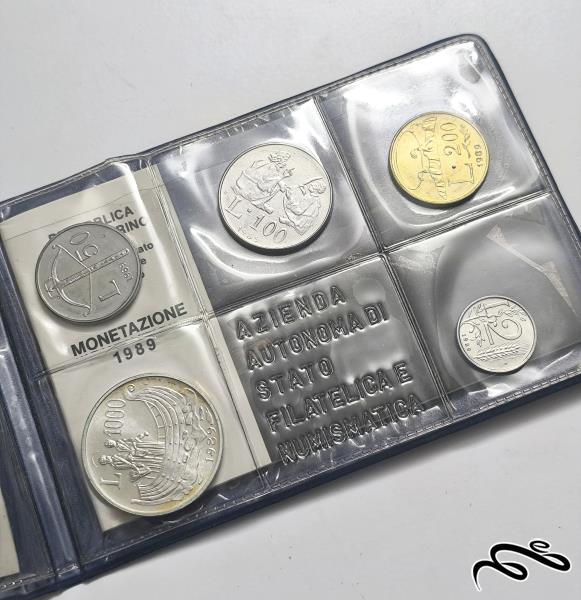 پک پروف سکه های سان مارینو با سکه نقره