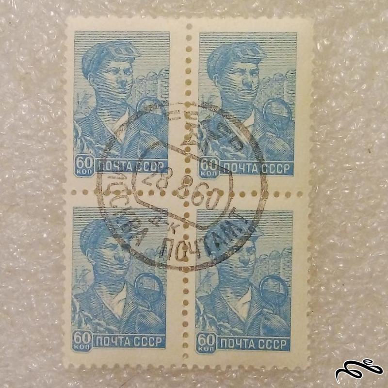 بلوک تمبر باارزش قدیمی 1960 شوروی CCCP . مهر مسکو (93)4