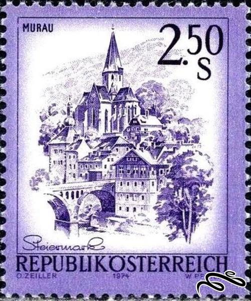 تمبر زیبای کلاسیک ۱۹۷۴ باارزش Landscapes of Austria  اتریش (۹۴)۵