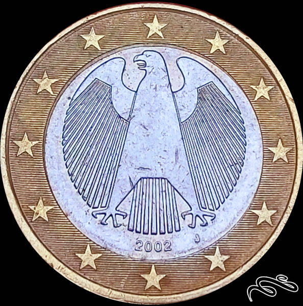 سکه یک 1 یورو 2002 (J) آلمان