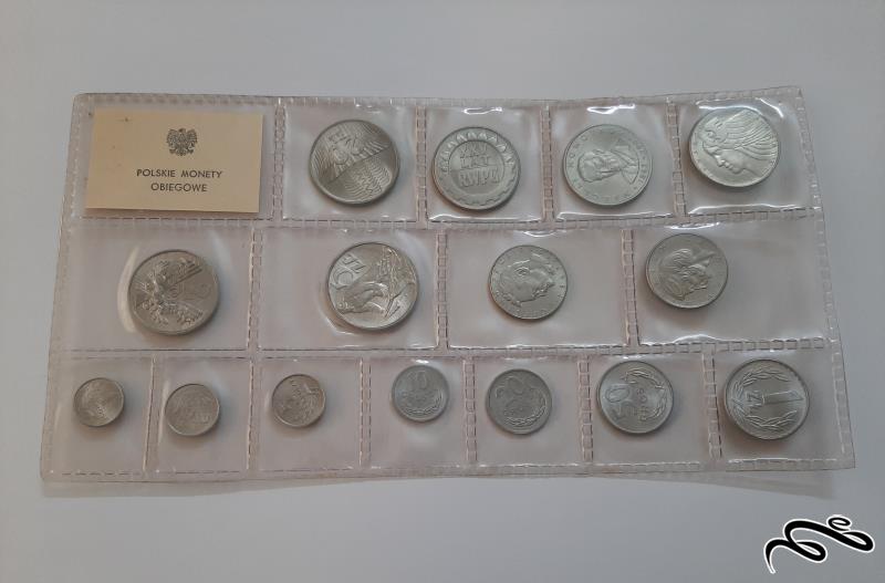 پک سکه های یادبودی و رایج لهستان 1975