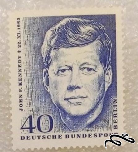 تمبر باارزش قدیمی ۱۹۸۳ المان . برلین . جان اف کندی (۹۵)۱