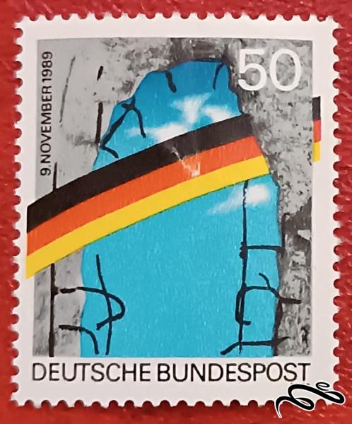 تمبر زیبای باارزش 1990 المان . تخریب دیوار برلین (93)8+