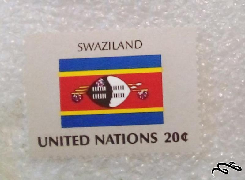تمبر زیبای باارزش سازمان ملل . پرچم سوئیس (94)8
