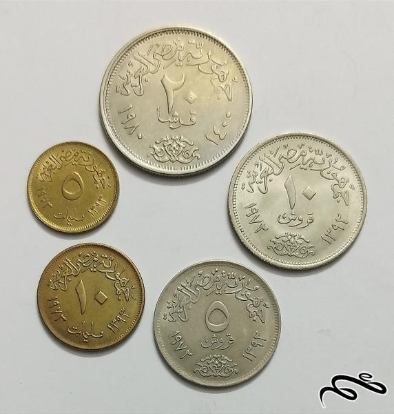 ‏ست قدیمی سکه های مصر