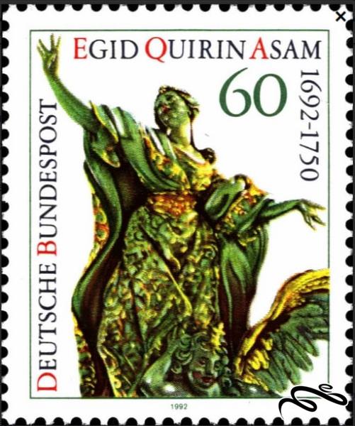 🇩🇪آلمان 1992 The 300th Anniversary of the Birth of Egid Quirin Asam, Artist