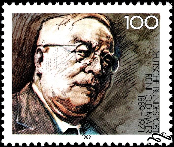 🇩🇪آلمان 1989 The 100th Anniversary of the Birth of Rienhold Maier, Politician