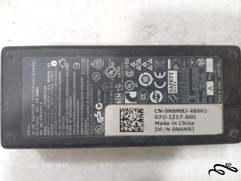 شارژر لپ تاپ دل 19/5 ولت 3/34 آمپر کد 10003915