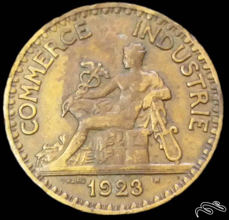 2 فرانک کمیاب 1923 فرانسه «سکه تمییز نشده» (گالری بخشایش)