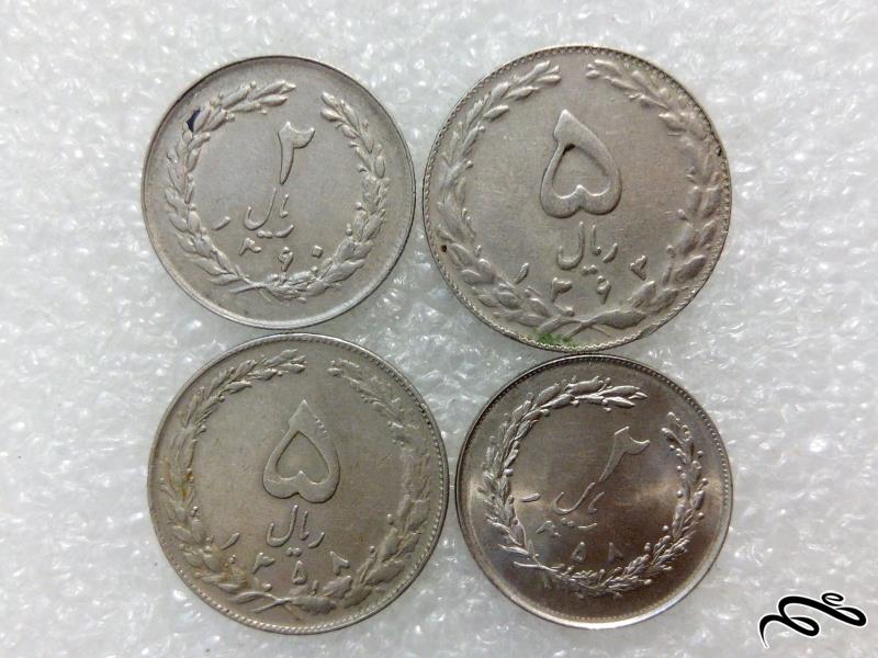 4 سکه ارزشمند 2 و 5 ریال جمهوری (1)110