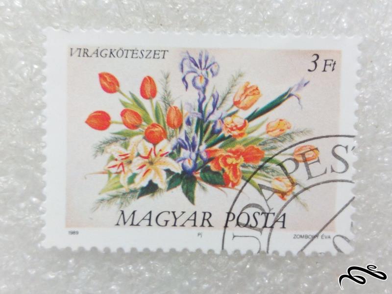تمبر ارزشمند قدیمی ۱۹۸۹ مجارستان.گل (۹۷)۷