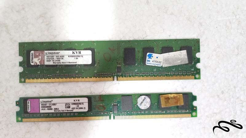 انواع رم DDR2 ظرفیت 1GB باس 800