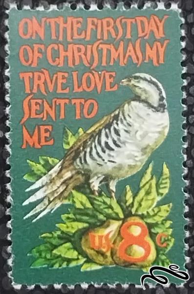 تمبر ارزشمند قدیمی 8 سنت امریکا . کریسمس . پرنده (95)1