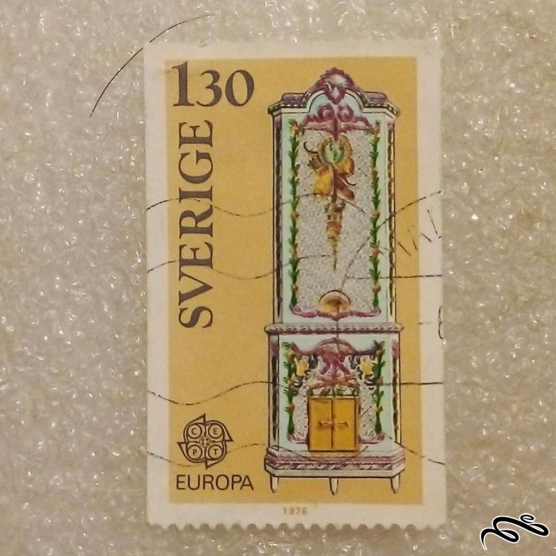 تمبر زیبای قدیمی ۱۹۷۶ سوئد. دکور . باطله (۹۳)۵