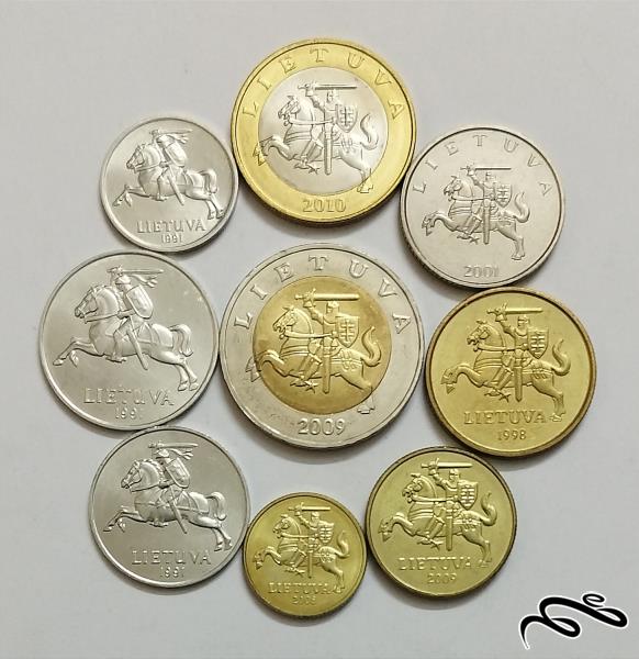 ست کامل سکه های لیتوانی
