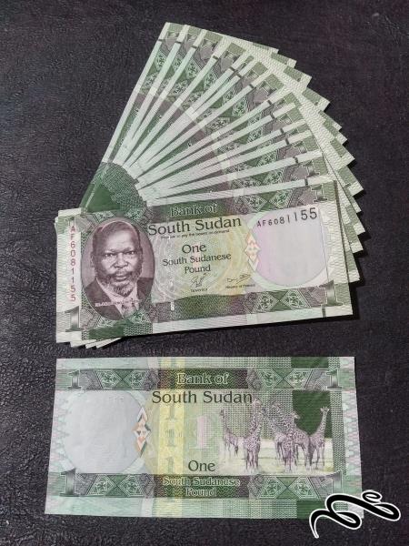 10 برگ 1 پوند سودان جنوبی 2011 بانکی و بسیار زیبا ویژه همکار
