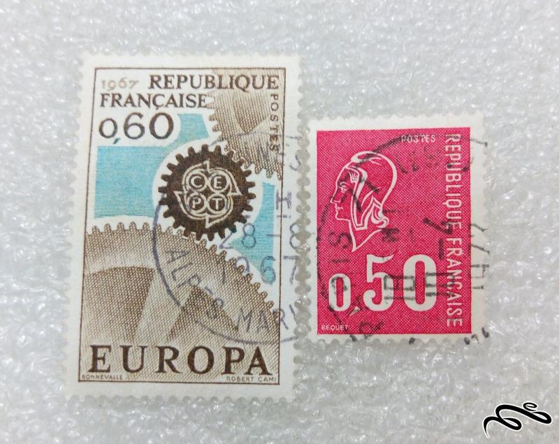 2 تمبر ارزشمند کلاسیک فرانسه (99)2 F