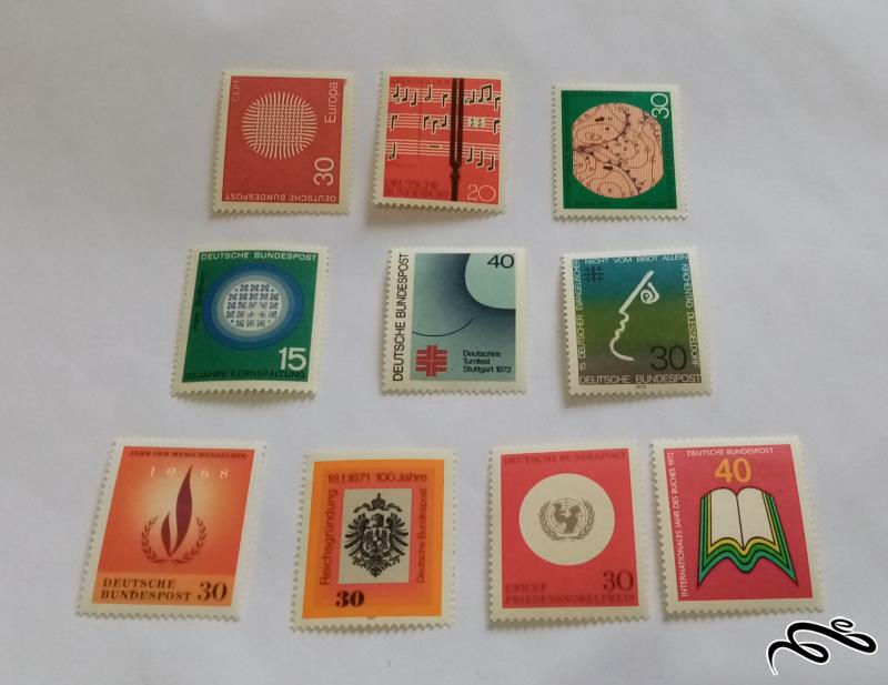 10 عدد تمبر آلمان نو و با چسب (115)