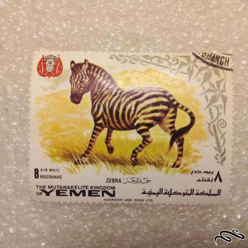 تمبر زیبای عربی یمن . گورخر (93)3