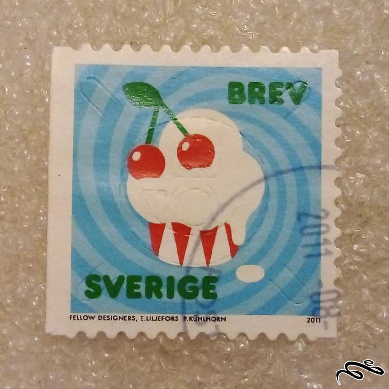 تمبر باارزش BREV سوئد 2011 بدون مبلغ و 1 طرف بیدندانه.ادم برفی.باطله (93)5
