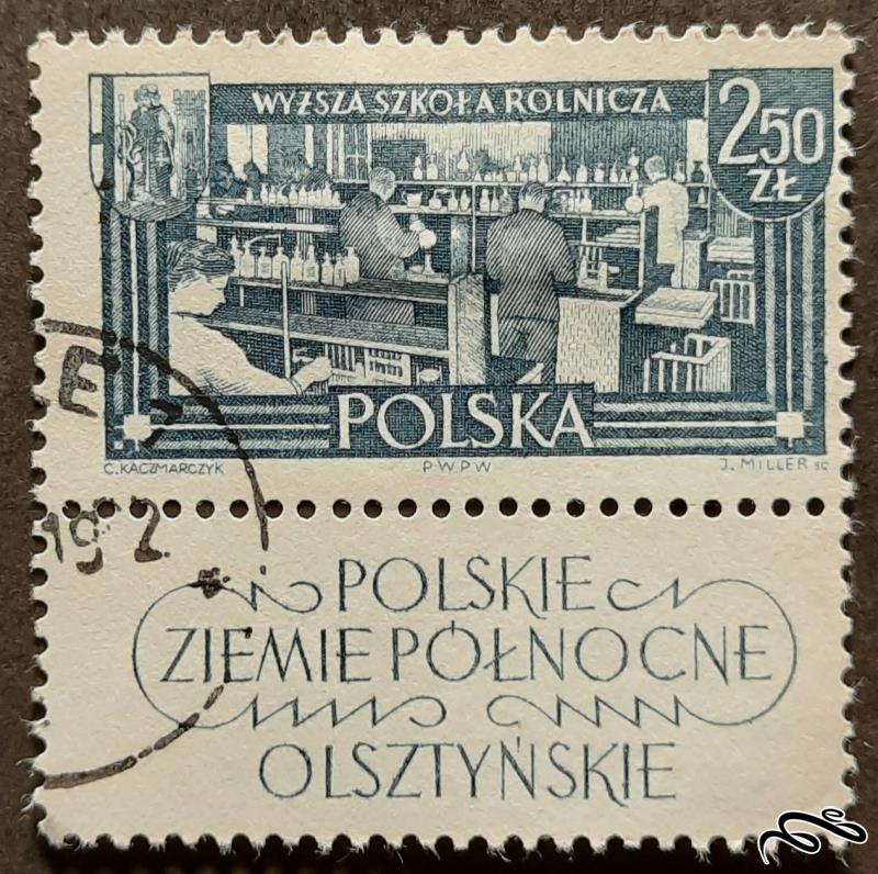 تک تمبر لهستان (حاشیه ورق)