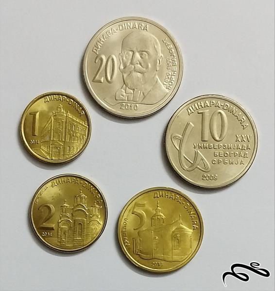 ست کامل سکه های صربستان
