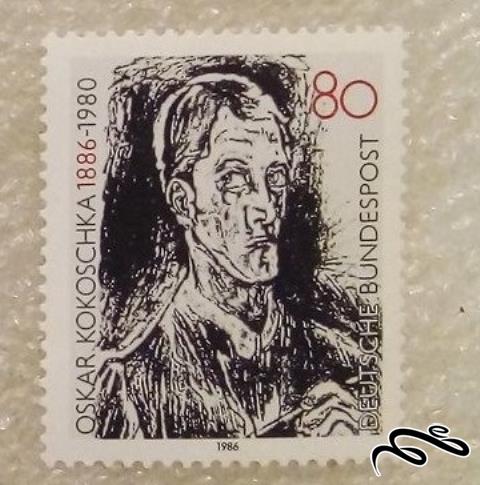 تمبر باارزش قدیمی ۱۹۸۹ المان . اسکار کوکوچکا (۹۵)۱