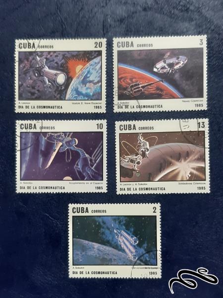 سری تمبر فضانوردی - کوبا 1985
