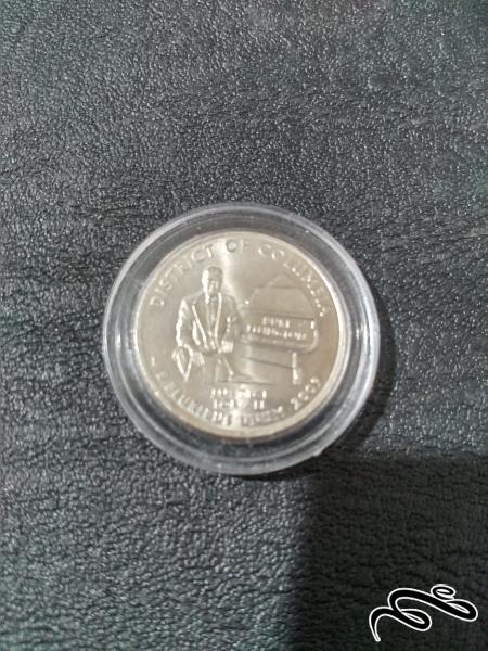 سکه ربع دلار دزرت کلمبیا 2009 جزو مستعمرات امریکا بانکی با کپسول اورجینال امریکا