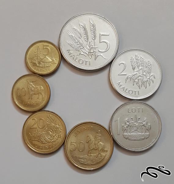ست کامل سکه های لسوتو