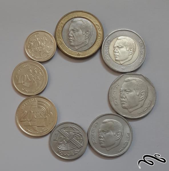 ست کامل سکه های مغرب