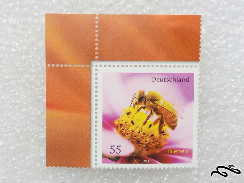 تمبر زیبای گوشه ورق 2010 آلمان.زنبور عسل (98)4 F