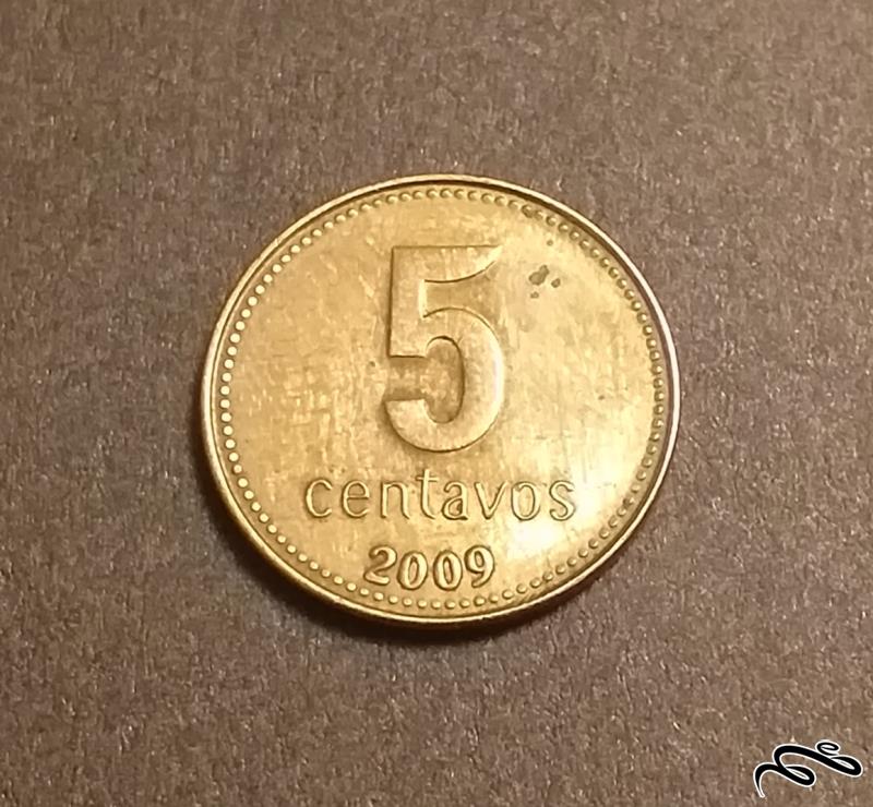 سکه 5 سنتاوو آرژانتین 2009