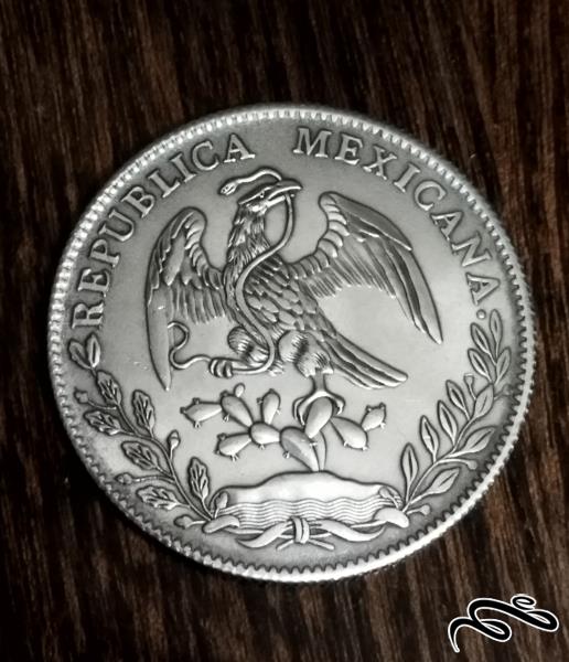 سکه روکش نقره خارجی  از کشور مکزیک    ضرب دوم